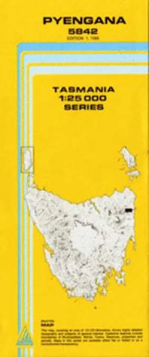 5842 Pyengana Topographic Map (1st Edition) by TasMap (1985)