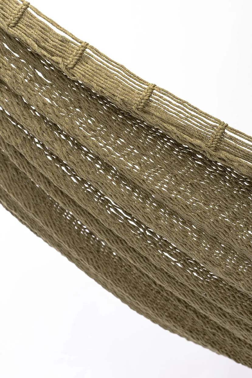 Authentic Mexican Outdoor Undercover Cotton Hammock in Cedar