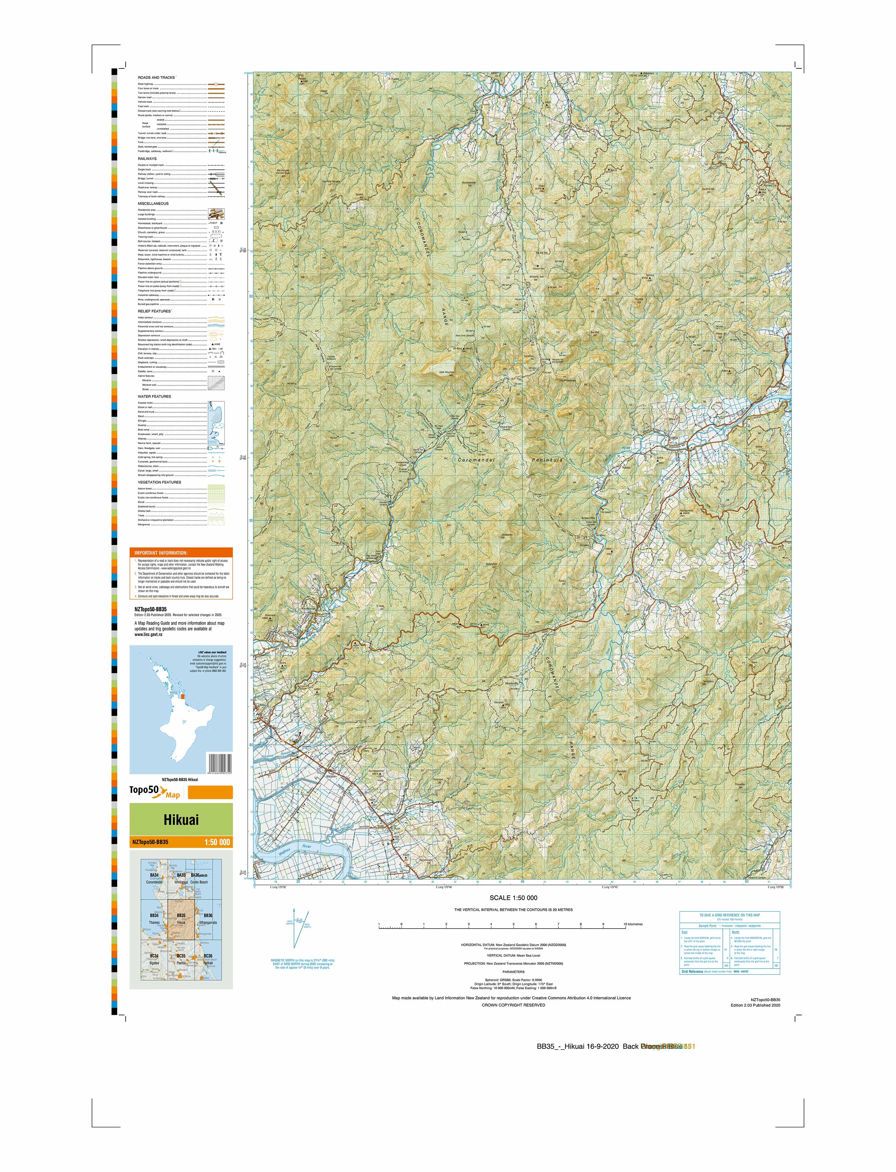 BB35 - Hikuai Topo50 map