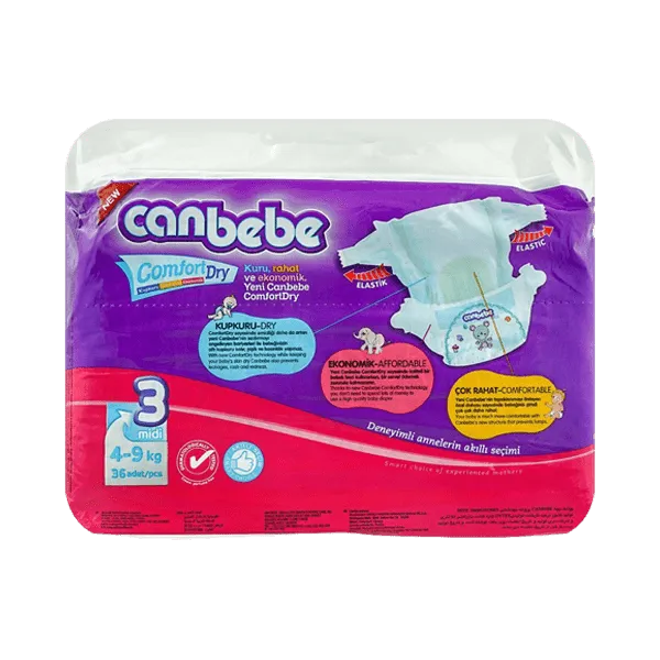 CANBEBE DIAPERS COMFORT DRY MIDI 3 - 36 DIAPERS