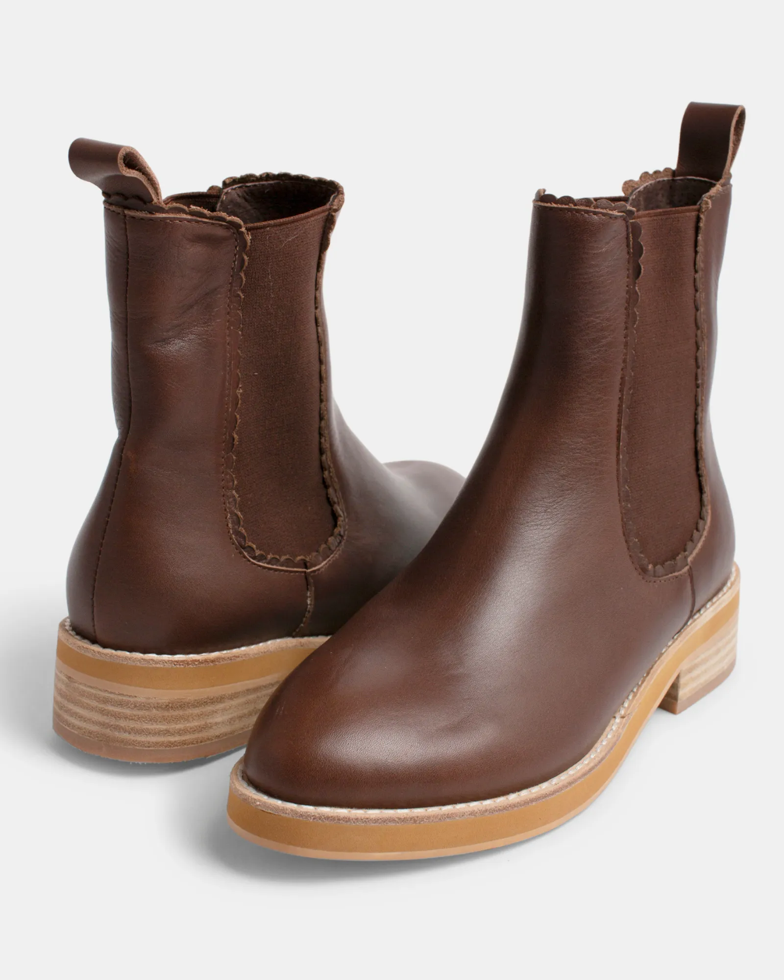 Clemmie Leather Boot - Chocolate