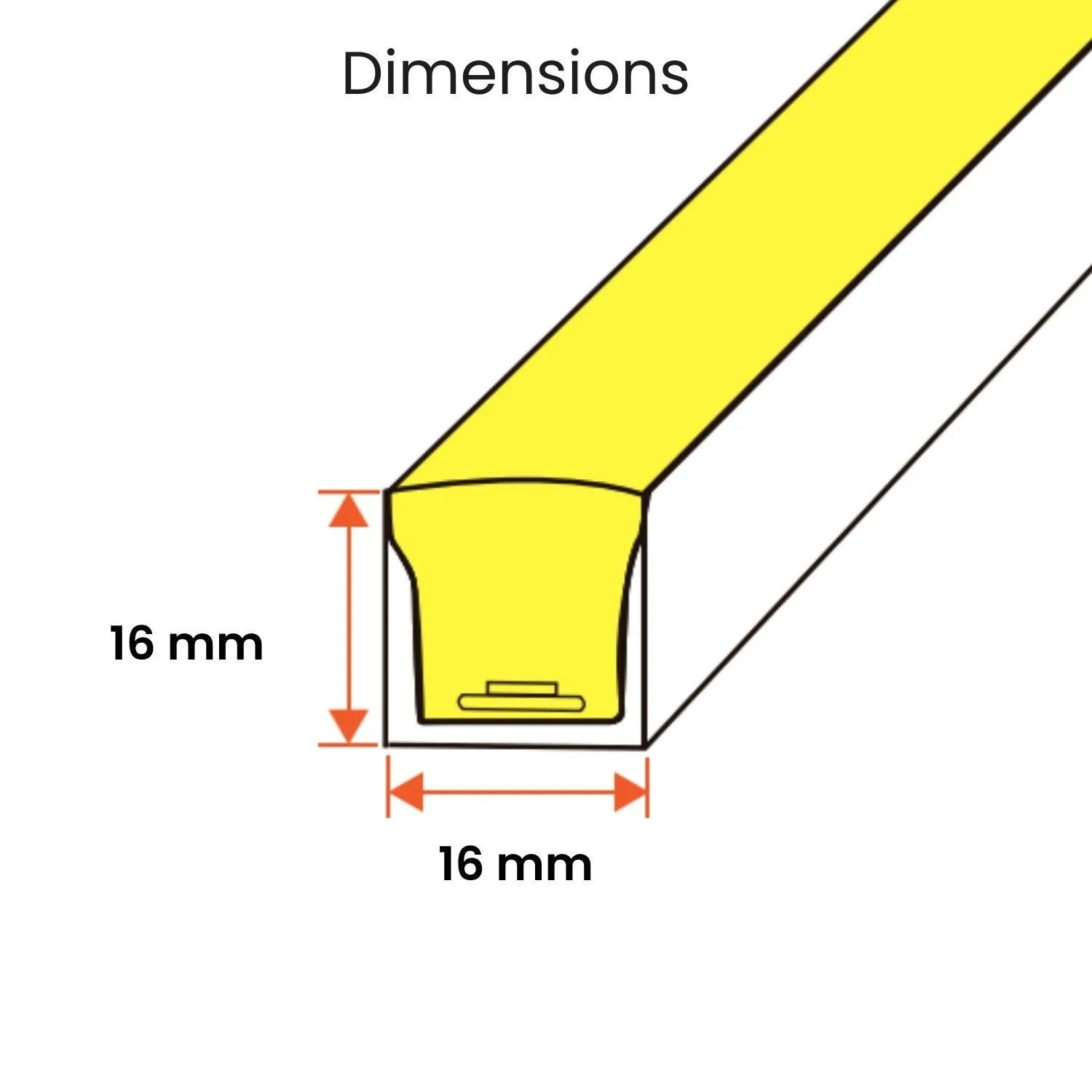 Digital Pixel RGB Neon Flex Light 24V 16x16mm IP65 Waterproof WS2811