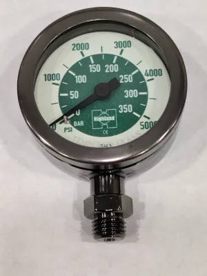 Highland 2" SPG Pressure Gauge Dual-Scale PVD Finish