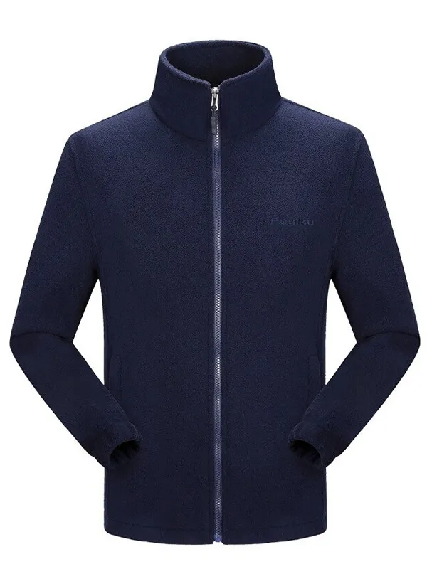 Men's Stand Collar Fleece Jacket / Male Warm Outerwear - SF0723