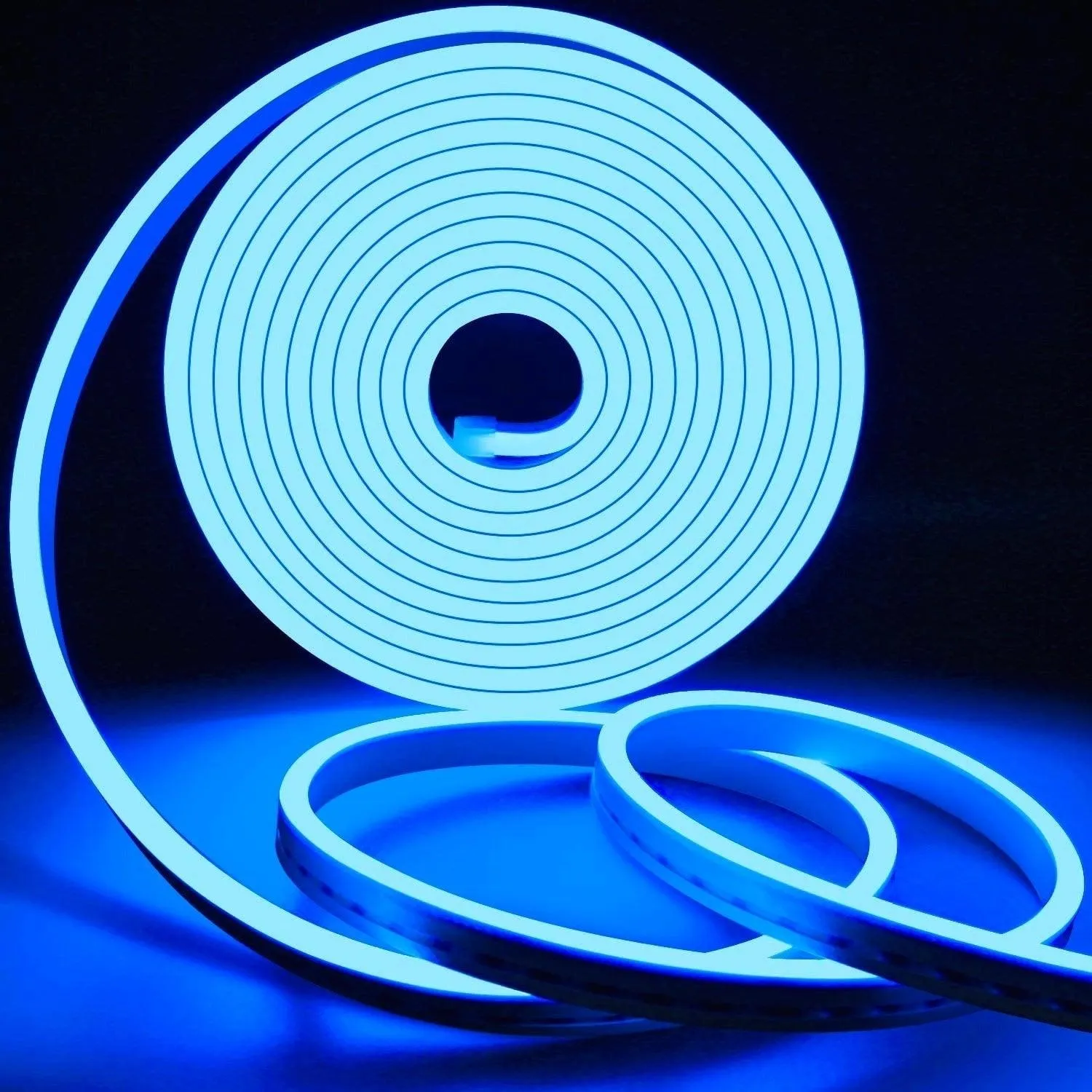 Mini Blue LED Neon Flex DC 12V 6x12mm 120LED/m IP65 Waterproof 1cm Cut