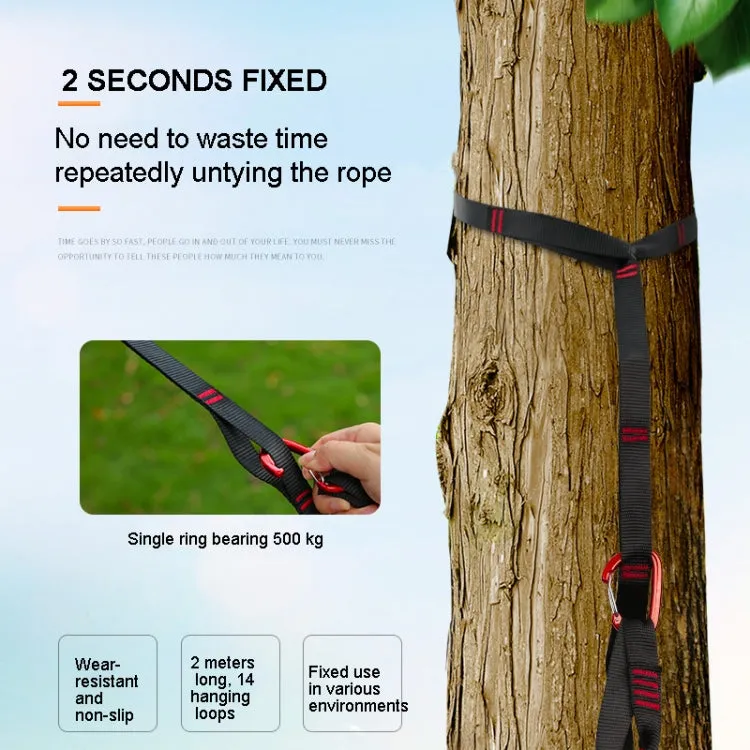 XINDA  2m Hammock Sling   Quick Buckle Set Swing Rope Strap